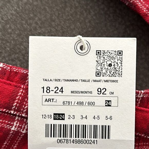 ZARA Kids | Red | PLAID BOX PLEAT SHORTS - Picture 5 of 6